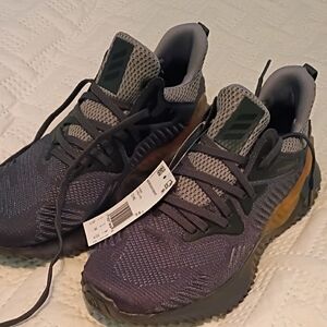 Adidas Boy's Black and Gray Sneakers